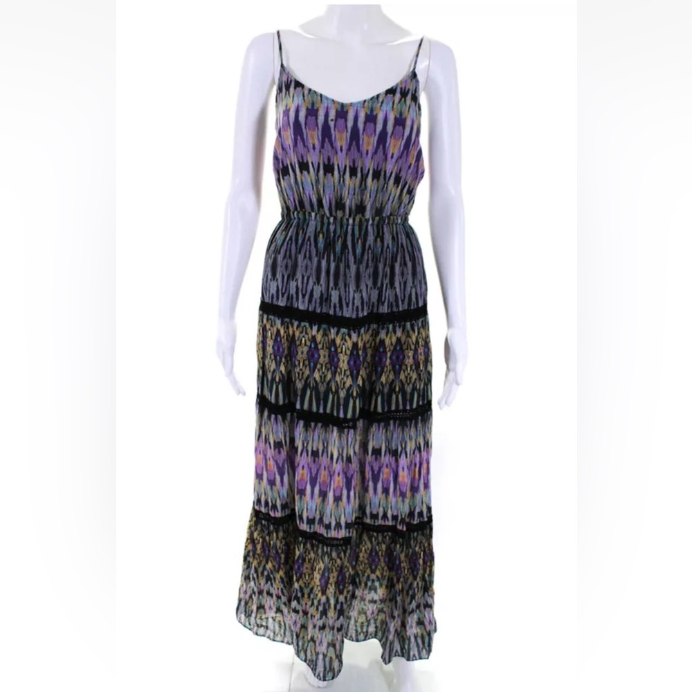 Twelfth Street by Cynthia Vincent Womens Abstract Silk Maxi Dress Multi Size S